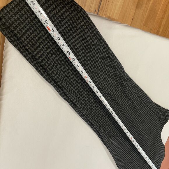 ~~ Lane Bryant 18-20 Long Houndstooth Pants Slacks Gray Black Stretch Elastic* - Picture 12 of 12